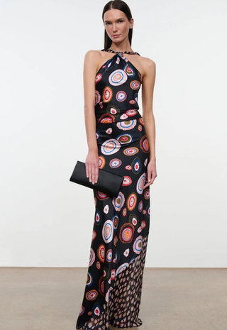 Charli Silk Dress Millefiori Multi Staud