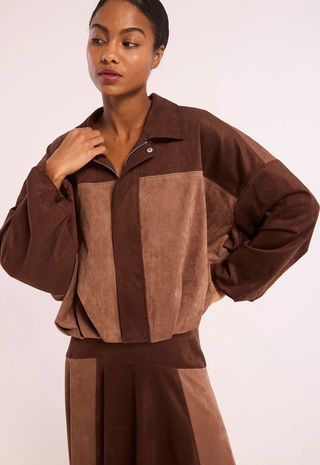 Hester Jacket Faux Suade Mix Misa