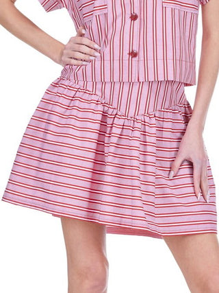 A-line Mini Skort Red Stripe JoyJoy