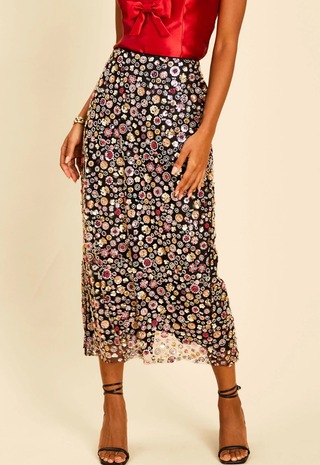 Chandler Pencil Skirt Orchid Multi Mestiza
