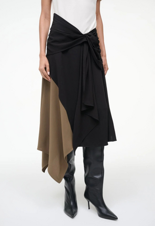 Davina Midi Dress Black Multi STAUD