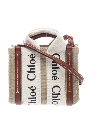 Chloé Chloe Canvas Mini Woody w/Strap