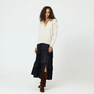 Suzanne Just Add Love Cashmere Cardigan Soft Taupe Kerri Rosenthal