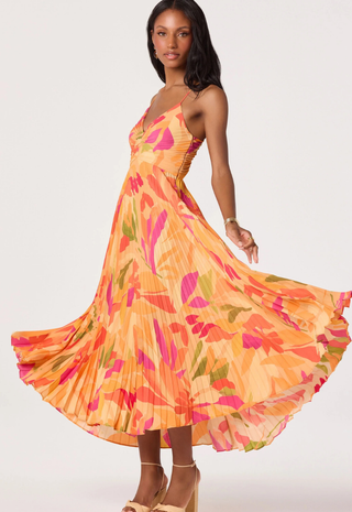 Blythe Dress Orange Floral Astr