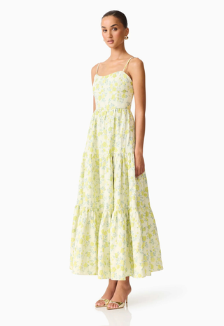 Posey Gown Yellow Floral - Elliatt