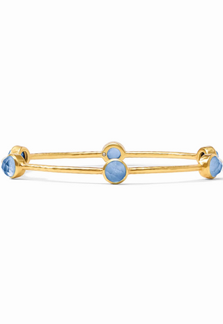 Milano Luxe Bangle Iridescent Chalcedony Blue Julie Vos