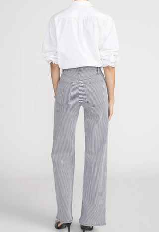 Le Slim Palazzo Navy Stripe Frame