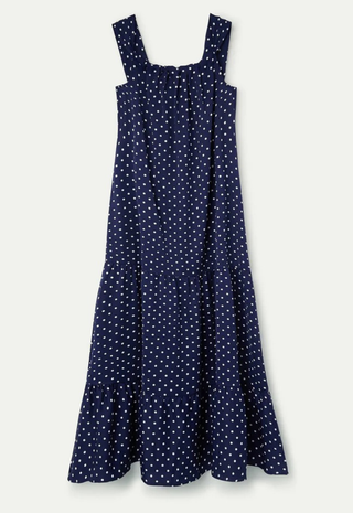 Navy Dot Long Dress 11331 Compañia Fantastica