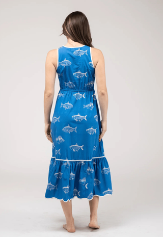 Lina Dress Fish Blue Beau & Ro