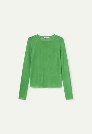 Green Openwork Knit Sweater Compania Fantastica