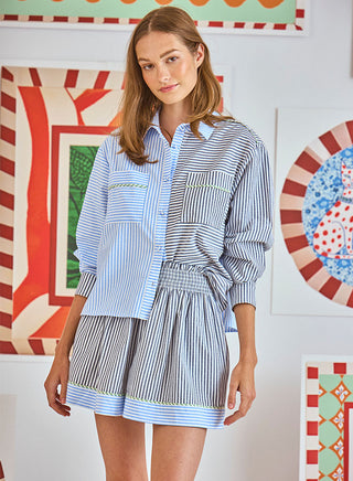 Hudson Shirt Croquet Stripe Hunter Bell