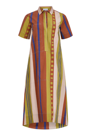 City Dress Maple Stripes
