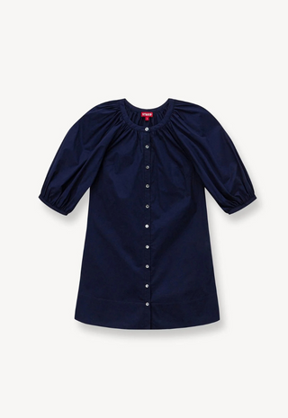 Vincent Mini Dress Navy - STAUD