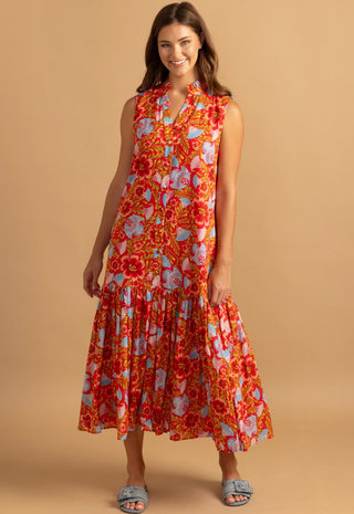 Hillary Dress Retro Floral Double A