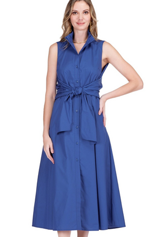 Back Wrap Maxi Dress Navy Jade