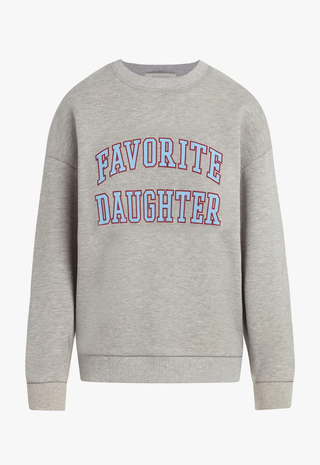 The Collegiate Sweatshirt Heather Grey/Light Blue Favorite Daughter