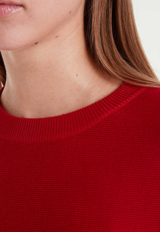 Red Knit Flared Sweater Compañia Fantastica