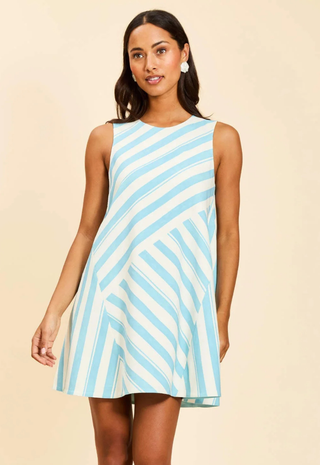 Cecily Sleeveless Convertible Mini Dress Aegean Citrus - Mestiza