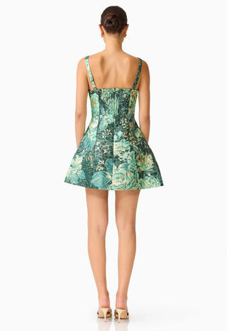 Meliora Tulip Mini Dress Green Multi Elliatt