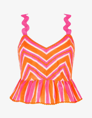 Puglia Top Neon Sunset Pink City Prints