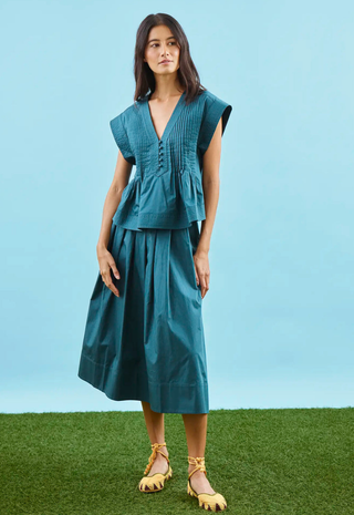 Lola Top Petrol Green - Hunter Bell