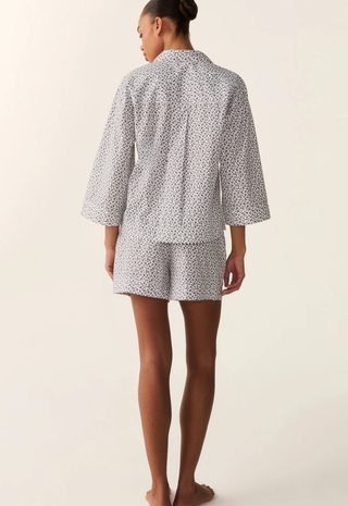Women'S Poplin Olivia Short Set Ditzy Waltz White Petite Plume