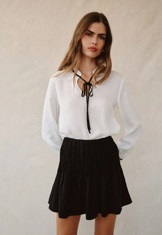 Pintuck Mini Skirt Black Bella Dahl