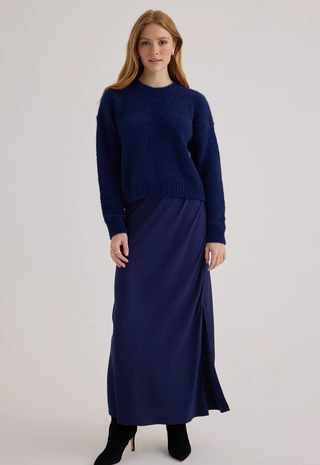Drop Shoulder Sweater Eclipse Blue Bella Dahl