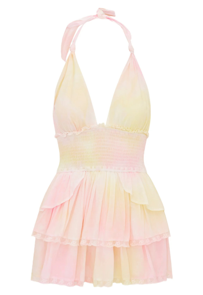 Deanna Halter Dress Lemonade Kisses Love Shack Fancy Deanna Halter Dress Lemonade Kisses Love Shack Fancy