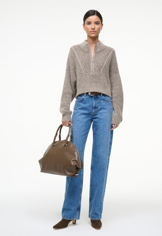 Cropped Hampton Sweater Bisque STAUD