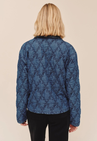 Quilted Barn Jacket Indigo Lagoon Wash Bella Dahl