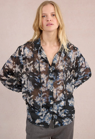 Ladies Woven Shirt Black Adelaide Molly Bracken