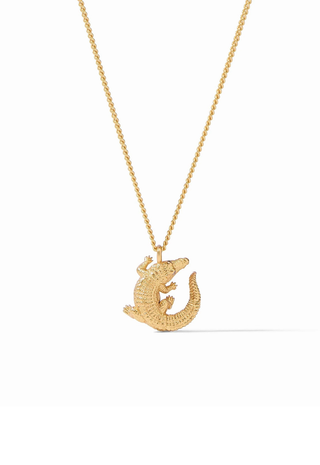 Alligator Solitaire Necklace Gold Julie Vos