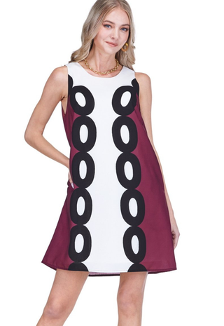 Sheath Dress 35" Maroon Jade