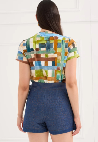 The Vera Skort Quilted Denim Alivia