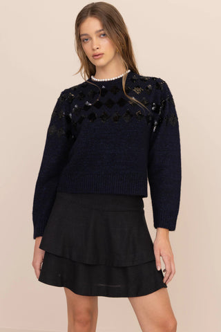 Mondrian Sweater Navy Vero Alfie