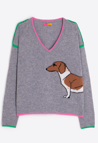 Grey Dachshund Sweater Vilagallo