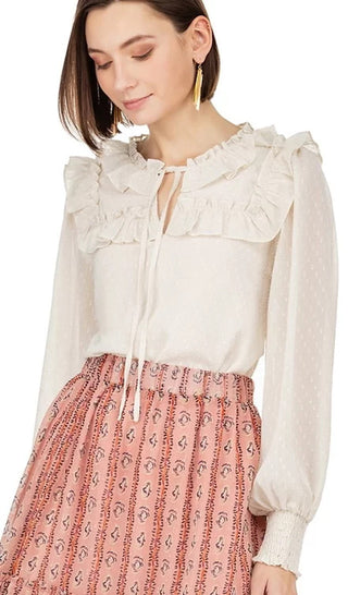 Ruffles Trim Blouse JOYJOY