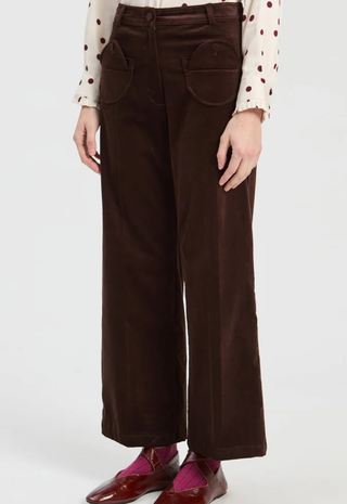 Burgundy Velvet Trousers Vilagallo