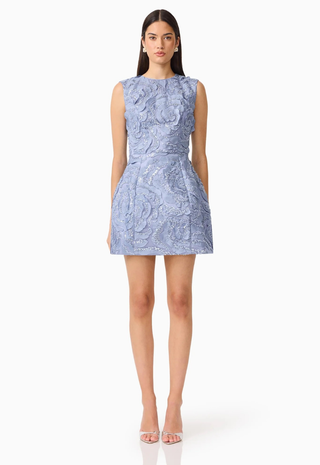 Elisa Tulip Mini Dress Steel Blue Elliatt