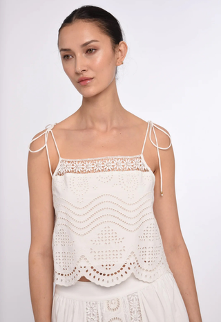 Ellie Cami Top Bright White Love The Label