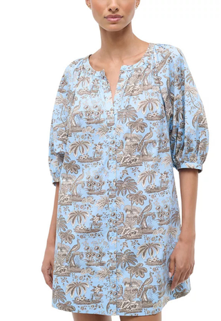 Vincent Mini Dress Sky Toile STAUD