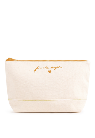 Canvas Pouch Natural/Yellow Favorite Daughter