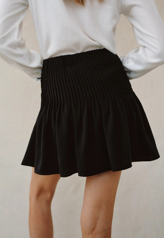 Pintuck Mini Skirt Black Bella Dahl