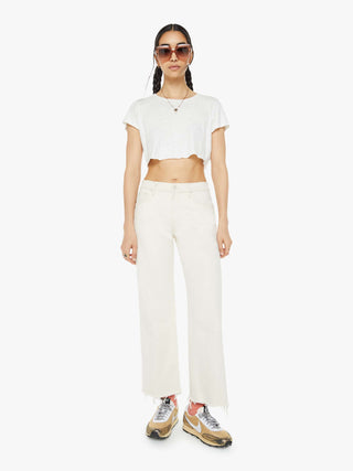 The Mid Rise Maven Ankle Fray Act Natural Mother Denim