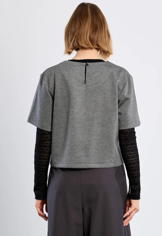 Young Ladies Knitted Top Dark Grey Molly Braken