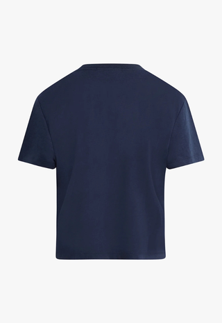 Favorite Sister Cropped Collegiate Tee Navy Favorite Daughter