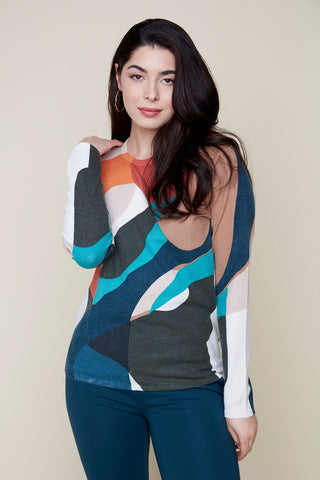 R6915-3391 Multi Blouse Renuar