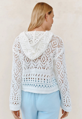 Crochet Hoodie White - Bella Dahl