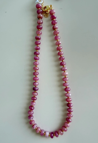 Sea Glass Beaded Necklace Smith & Co - Mulberry